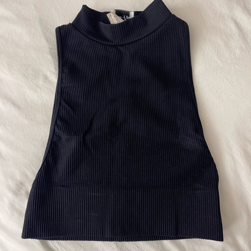 Princess polly black high neck crop top